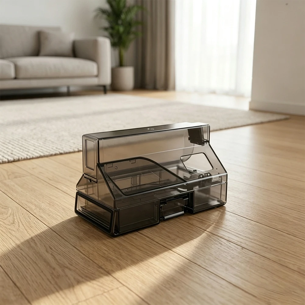 Dustbin for Dreame S60PRO Robot Vacuum Cleaner Transparent Plastic 14x7x7 cm Optimized Suction Channel Easy Disassembly