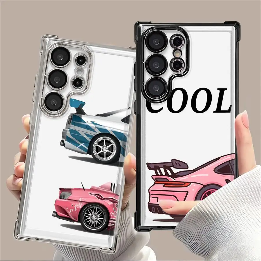 Case for Samsung Galaxy 25 S24 FE S21 S23 Note 20 Ultra S22 Plus S20 Ultra S25Edge Phone Cover Cool Car