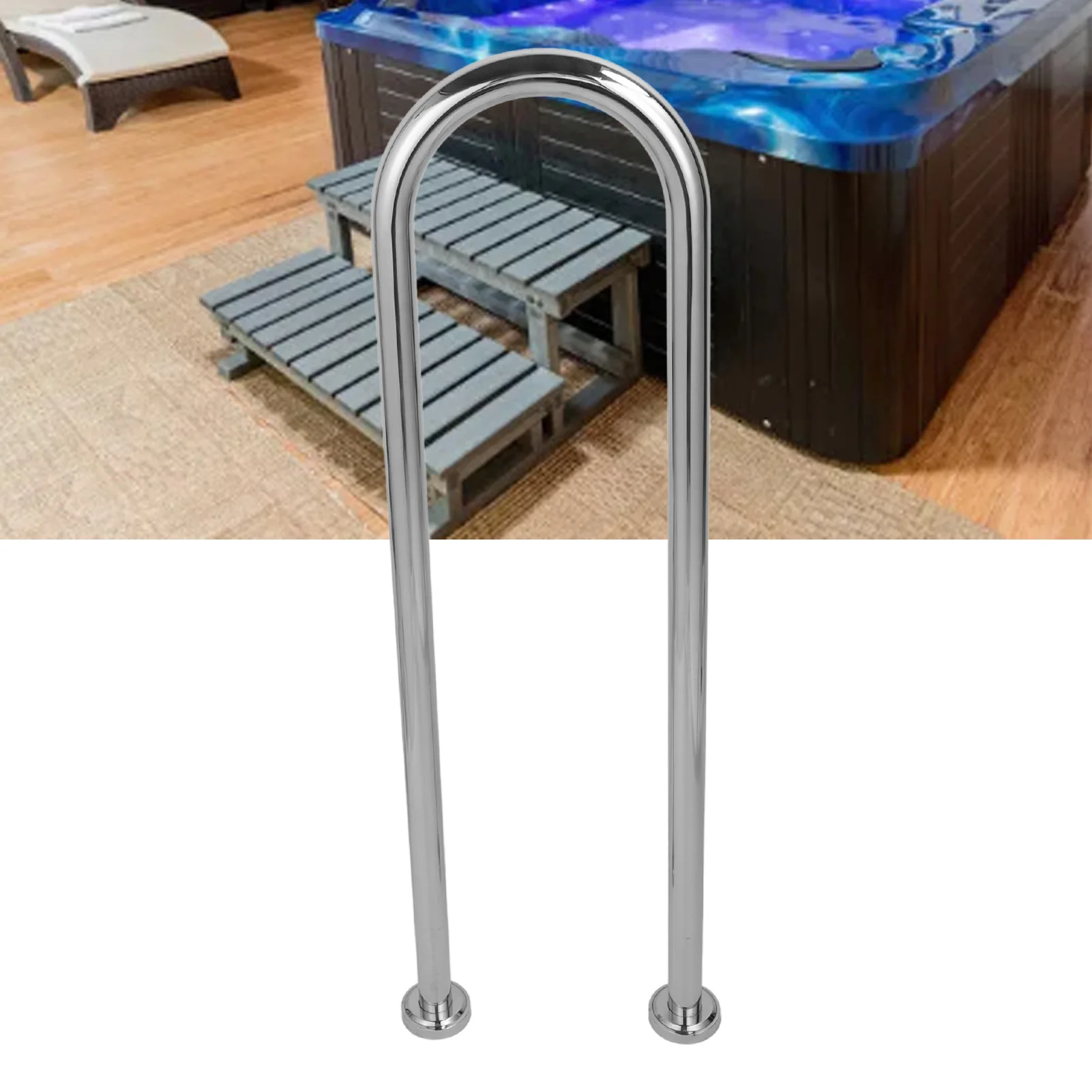 

Поручни для горячей ванны, поручни для горячей ванны U-образной формы из нержавеющей стали 304, защита от падения, поручни для бассейна, поручни для док-станции