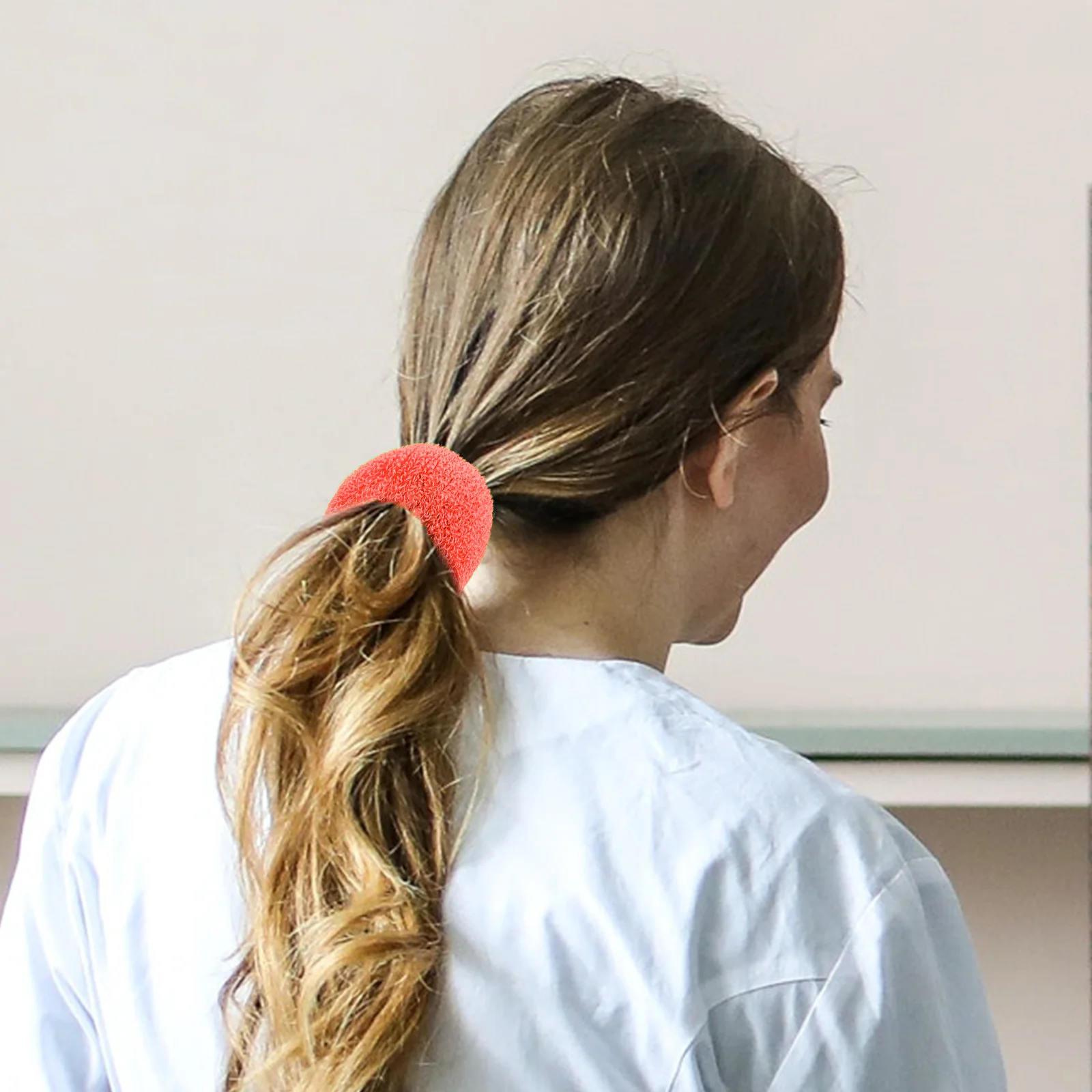 12 Pcs Donut Hair Iron Baby Ties Elastic Ponytail Holders Korean Version Kids Cotton Linen for Women Miss Scrunchies