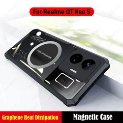 Cooling Funda for Realme GT Neo 5 Case Aluminum Graphene Heat Dissipation Rugged Magnetic Cover for Realme GT Neo 5 6 SE Case