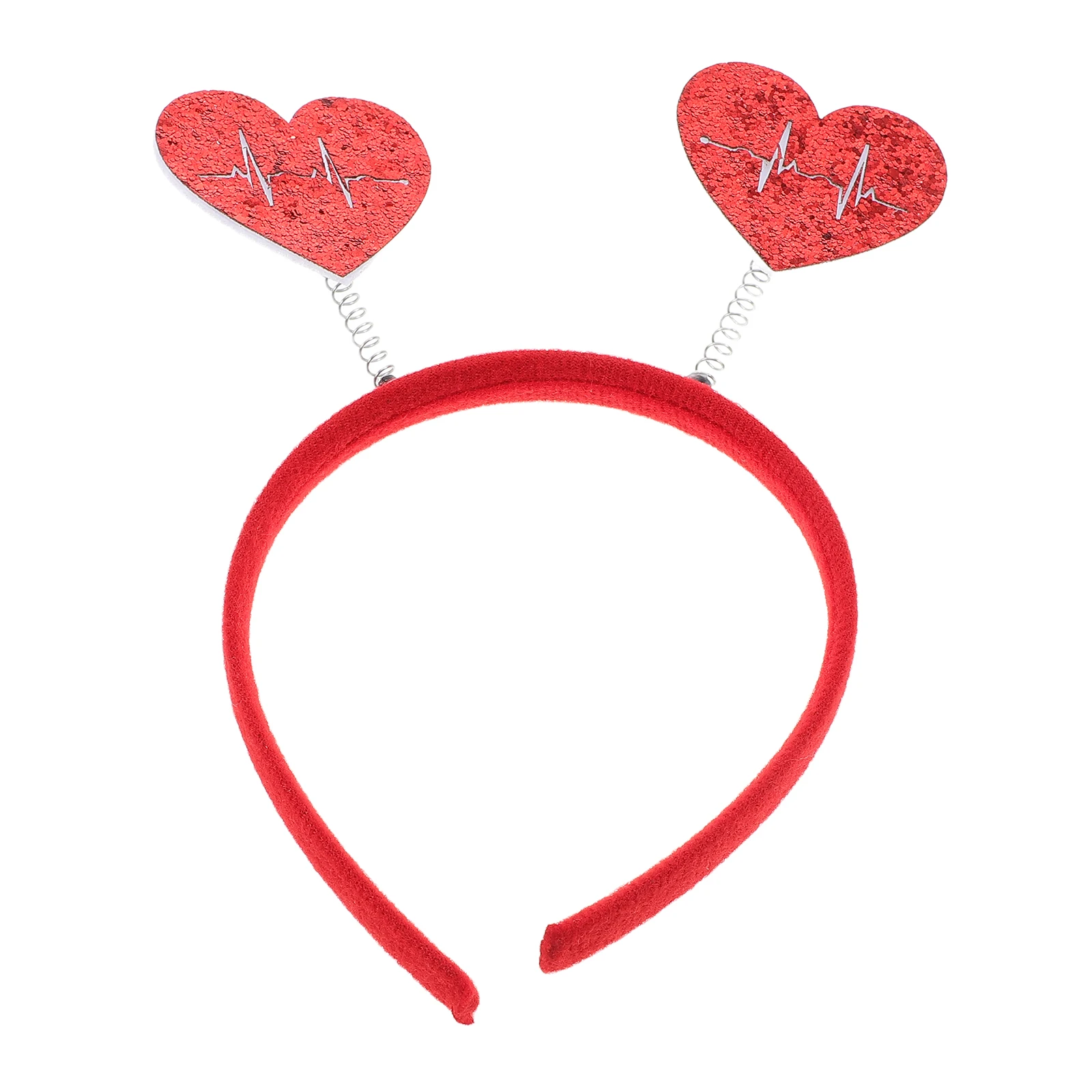 

Heart Design Valentine's Day Headbands for Women Red Bridal Wedding Party Accessories Felt Band Hoop Costume