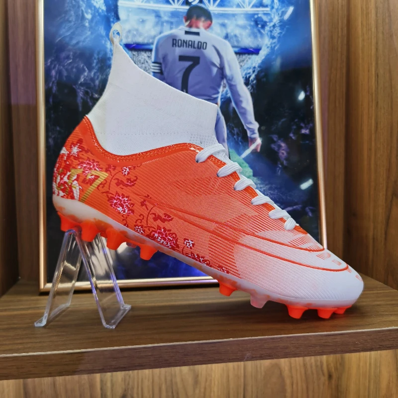 أحذية كرة القدم للرجال في الهواء الطلق أحذية كرة القدم المهنية TF/FG أحذية ملعب كرة القدم مريحة عدم الانزلاق التدريب أحذية رياضية 32-45