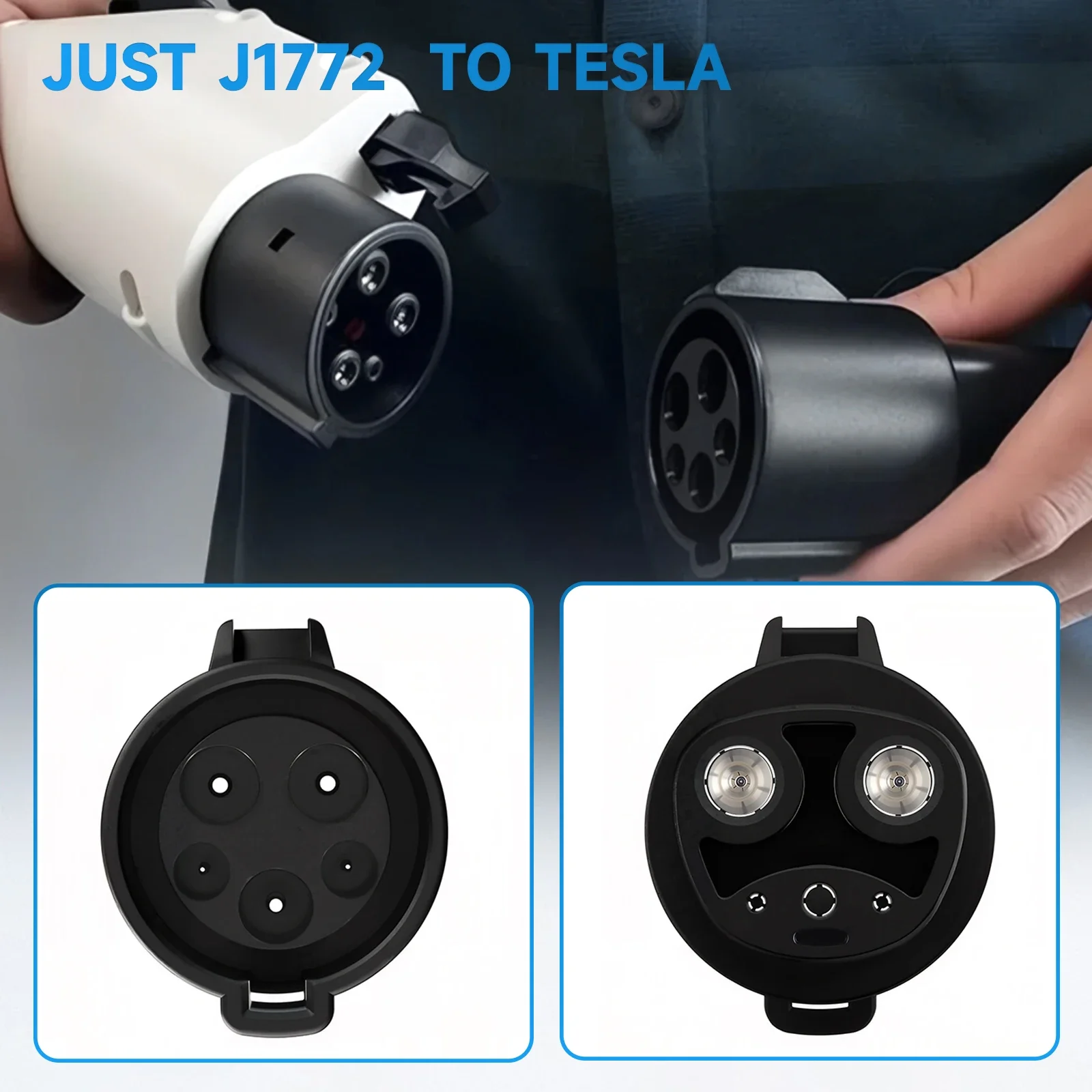 

Новый адаптер для зарядки SAE J1772 для Tesla Model 3 Y S X Max 80 А 240 В переменного тока для электромобиля, разъем для быстрого зарядного устройства, черный