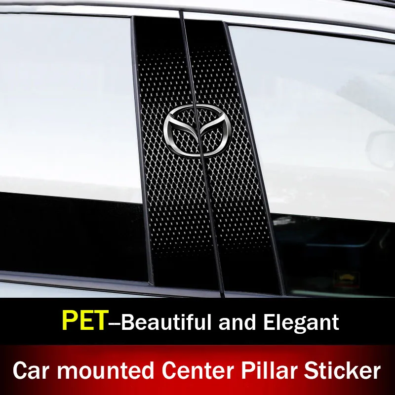 PET Car Window Pillar Mouldings Trim Cover For Mazda CX-3 CX-4 CX-5 Atenza BT-50 MX-3 MX-5 Mazda 2 Mazda 6 Car Styling - Image 2