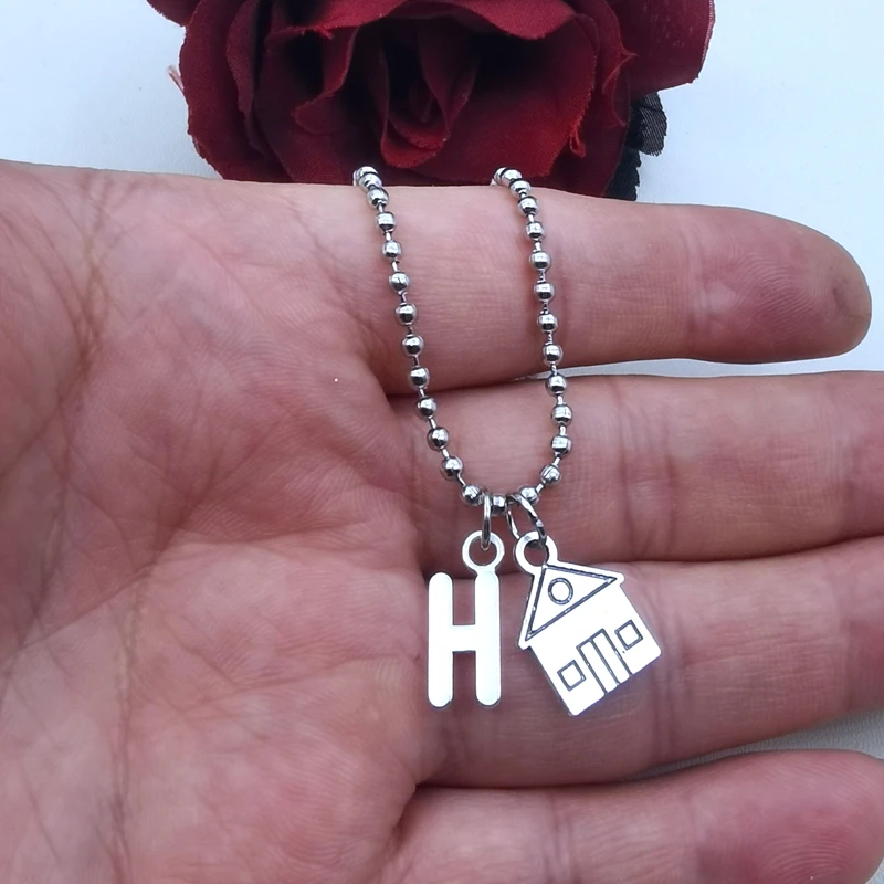 House Initial Personalized Neckace