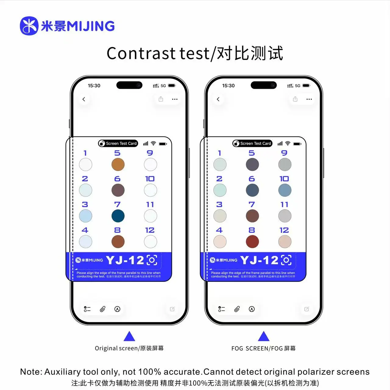 MIJING YJ-12 Screen Test Card Disassembly Free Quick Detection Tool for iPhone 12-17 Pro Max Original FOG Screen