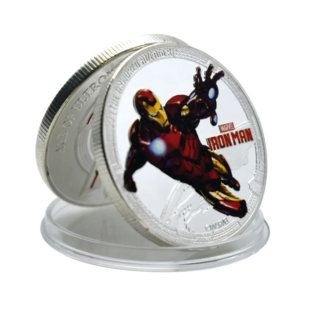 Marvel Super Hero Coin anime figure Iron Man Captain Collection Decoration Crafts Holiday Gift kids Toys Commemorative Coin