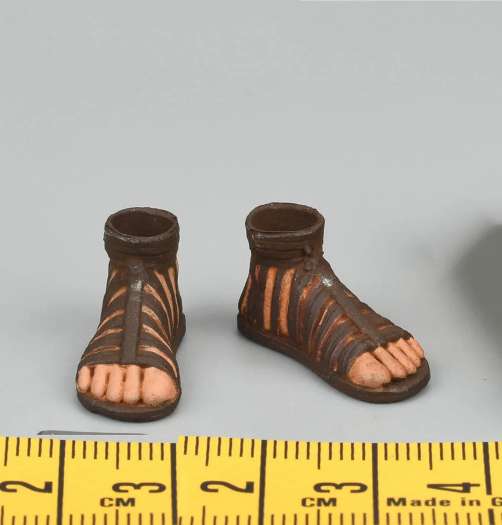 

COOMODEL x HHMODEL 1/12 RO003 Roman Centurion Brown Sandals Solid Shoe Pant Accessories Fit 6" Figure Fans DIY