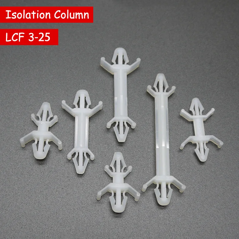 

100pc LCF White Nylon Plastic Reverse Locking PCB Board Isolation Column Support Holder Pillar Bushing Reusable Stand-off Spacer