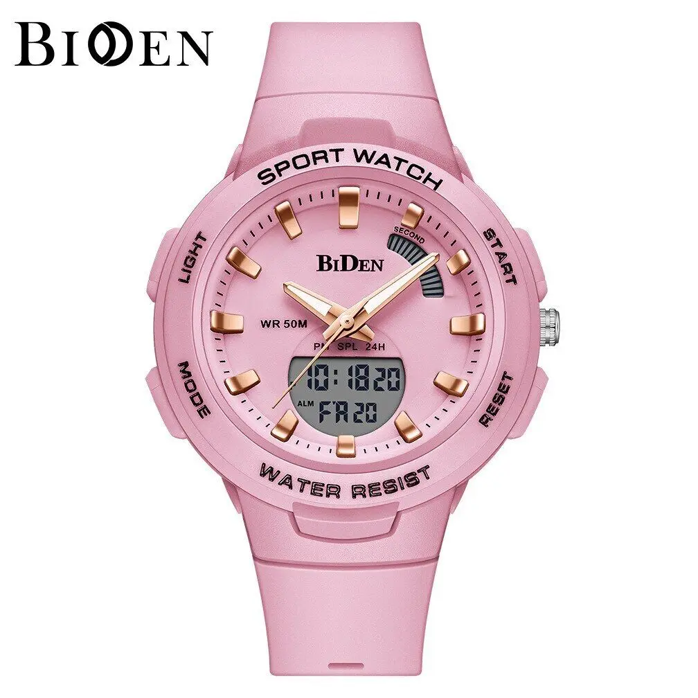 Lovely Ladies Fa shion Silicone Quartz Watch Multifunction Chronograph 50M Waterproof Watches Jogger Women Sports Clock Luminous