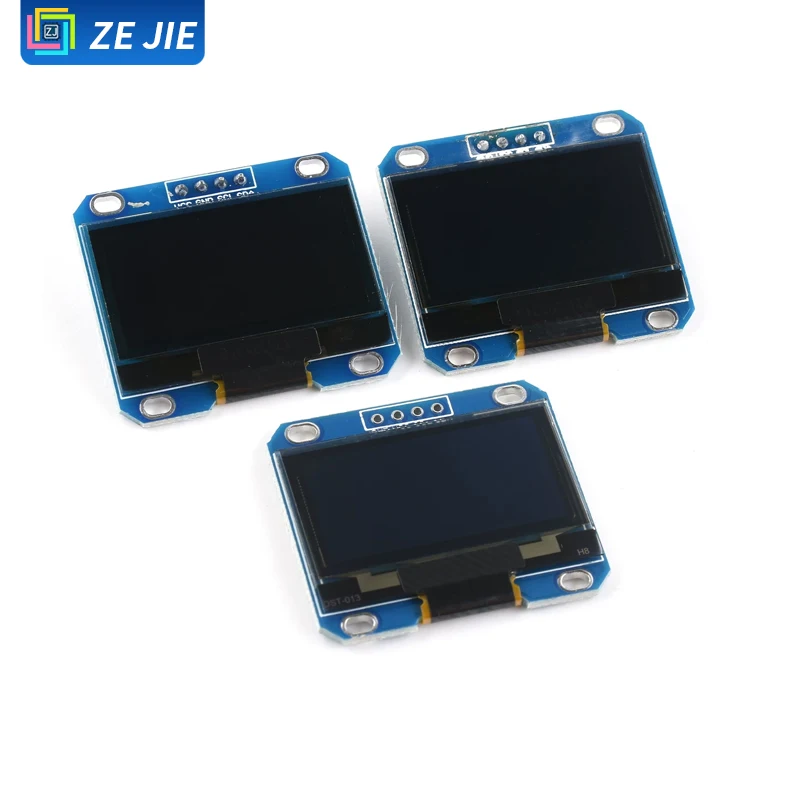 1.3‑Inch OLED Display Module, 128×64 LCD Screen, Blue / White Color, I2C IIC Communication, 4‑7 Pin Header