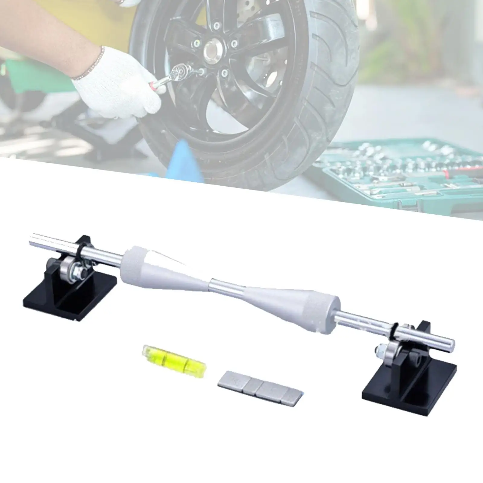 

Motorcycle Wheel Balancer Trailer Shop Garage High Hardness Conveneint Motorbike Tire Balancing Tool Rim Tire Balancing Weights