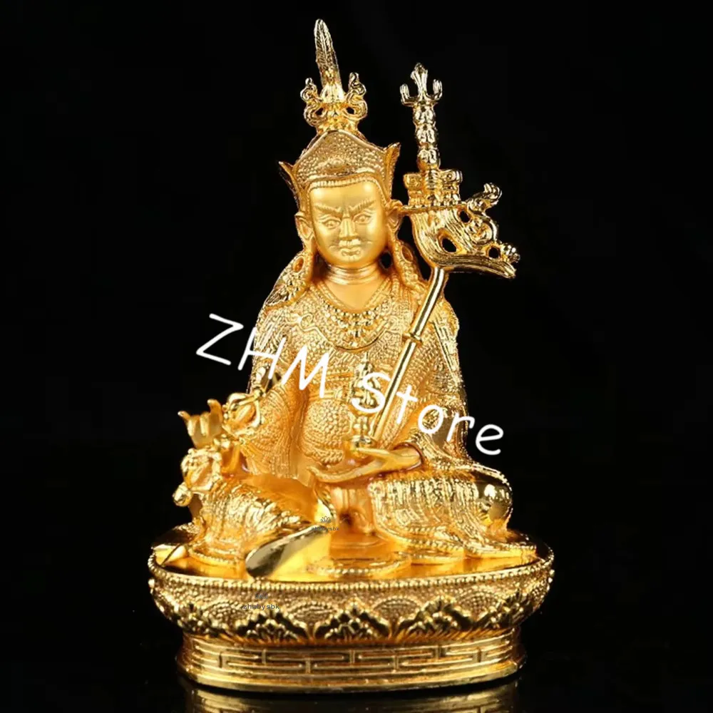 

Gold Alloy Zinc 14cm Buddhist Suppliers ,Plated Bodhisattva Padmasambhava Lotus Home Decor Religious Sculpture