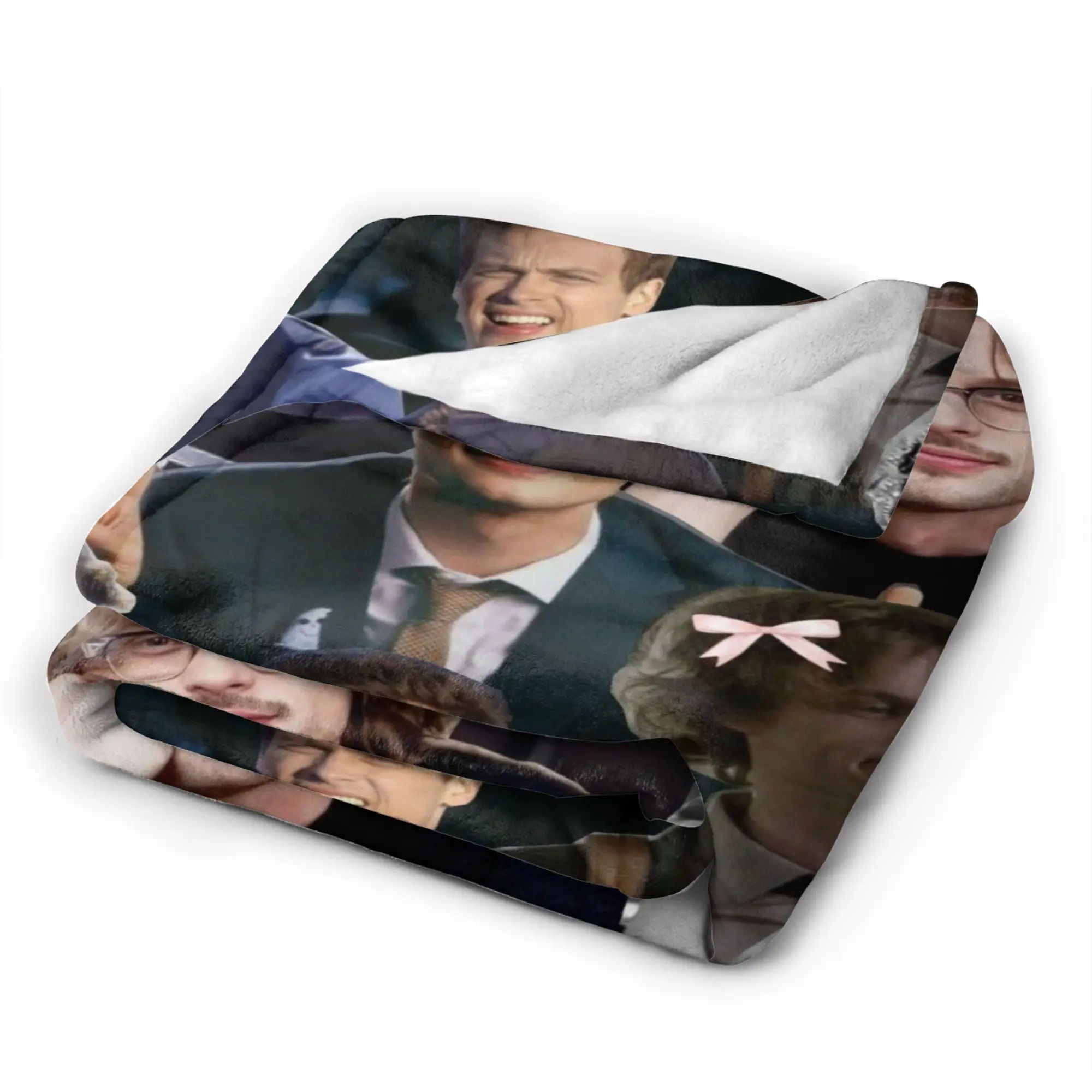 Matthew Gray Gubler Collage Blanket  Super Warm Fluffy Plush Throw Blanket For Child Home Decor Flannel Bedspread Bed Cover