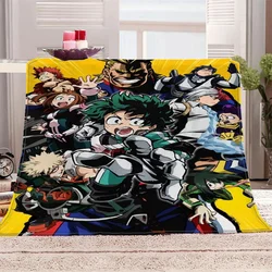 Luksusowe koce i narzuty My Hero Academia puszysta krata zabawny koc kocyk na łóżko 150cm X 200cm koce dekoracja sofy Cobija