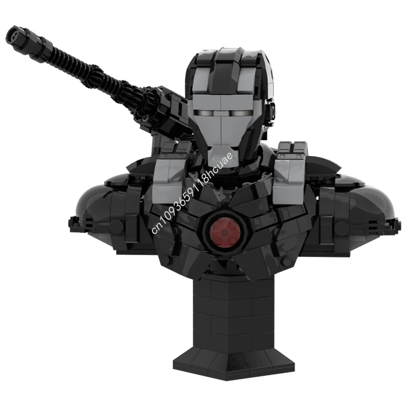 551 pcs MOC War Machine MK 1 Bust Super Heroes Building Blocks Mainan Edukasi Kreatif STEM Natal dari Plastik untuk Dikumpulkan