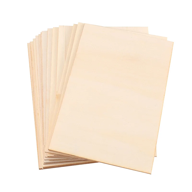 B45C 15PCS Basswood Craft Board Model Toys Building Carving Handicraft Educational DIY Accessories DIY Basswood Chips