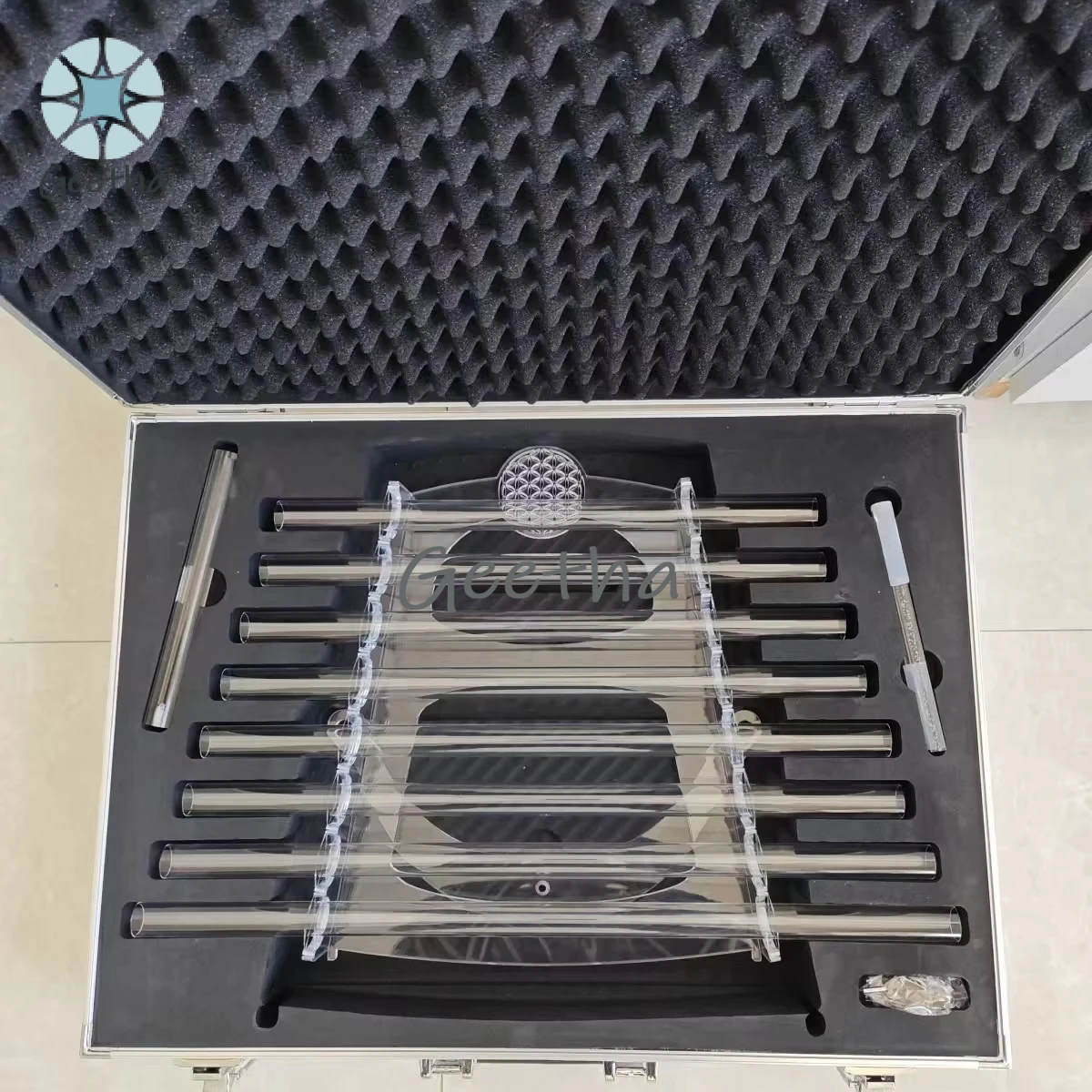 Crystal Soul Quartz Crystal Harp 8 Notes with Stand 432hz