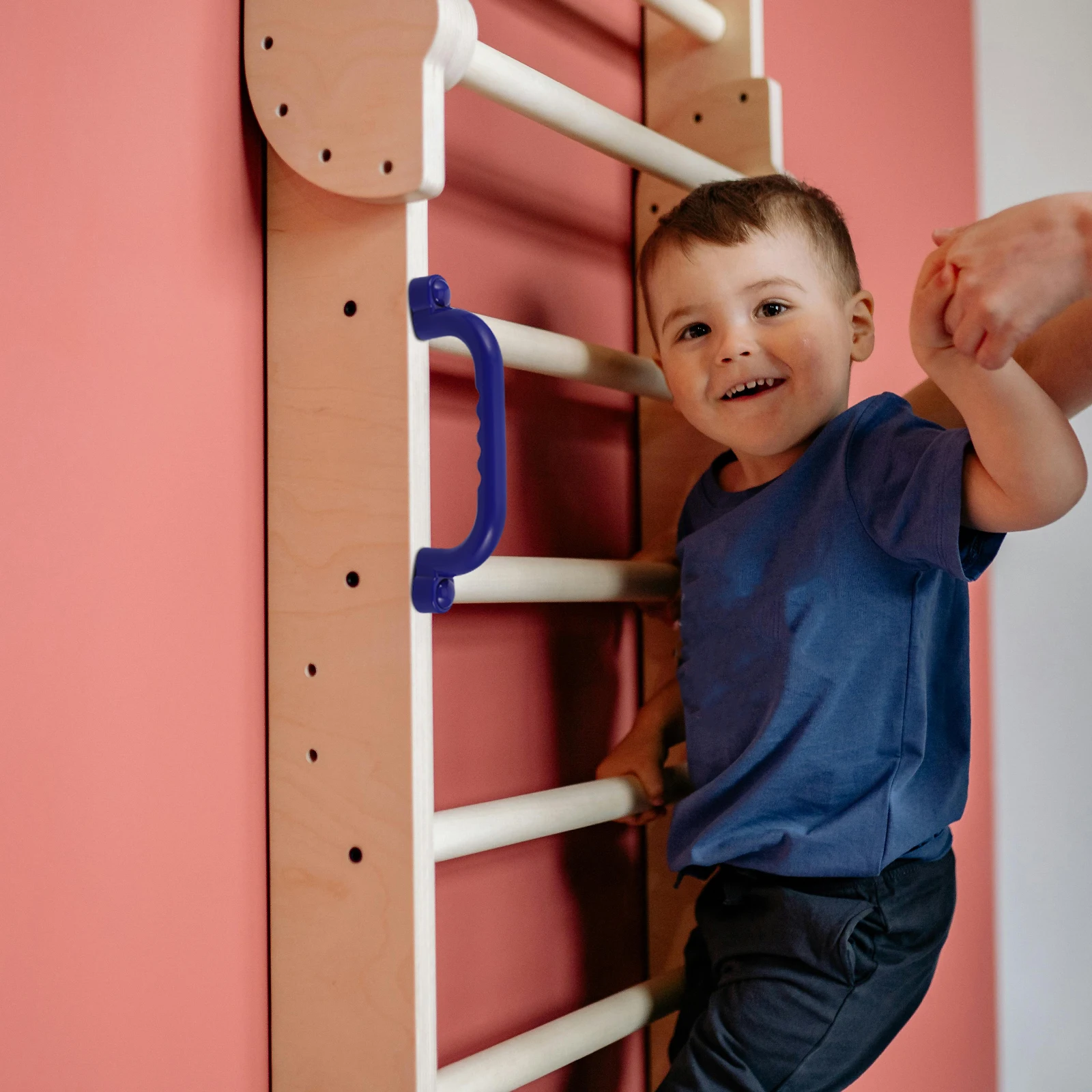 

Children Safety Handle Playground Swing Climbing Toy Handlebars Kids Bright Colors Non Slip Easy Install Outdoor Indoor Plastic