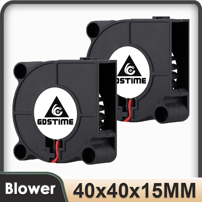 Турбина для 3D-принтера Gdstime, вентиляторы 40 мм, 5 В, 12 В, 24 В, 40 мм x 15 мм, вентилятор постоянного тока 4015, аксессуары для охлаждения, радиальный турбо-радиатор