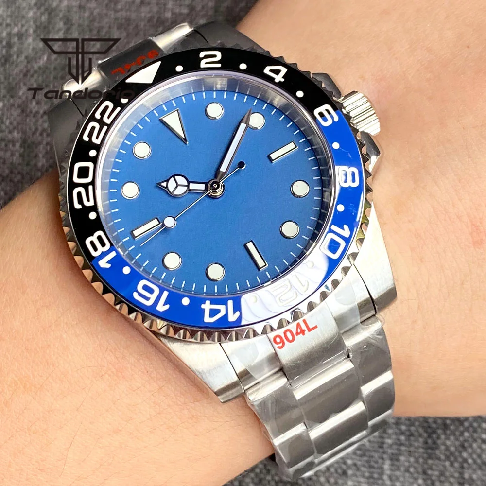 

Tandorio Black/Blue/Green Dial Miyota8215 Movt Stainless Steel Mechanical 40mm Automatic Men's Watch Sapphire Wristwatch Sterile