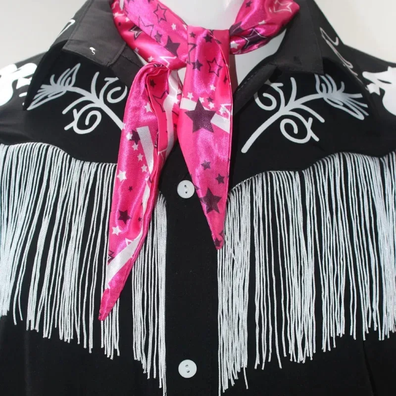 2023 جديد فيلم مارجوت روبي باربي كوسبلاي كين كوسبلاي للرجال البالغين أزياء البقرة السوداء للهالوين بذلة وردية لعب الأدوار