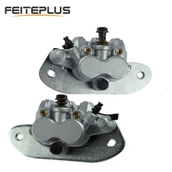 Refit Motorcycle Rear Left Right Brake Caliper Disc Brake Pump Adapter With Pads For Yamaha Rhino 700 4X4 2008-2013