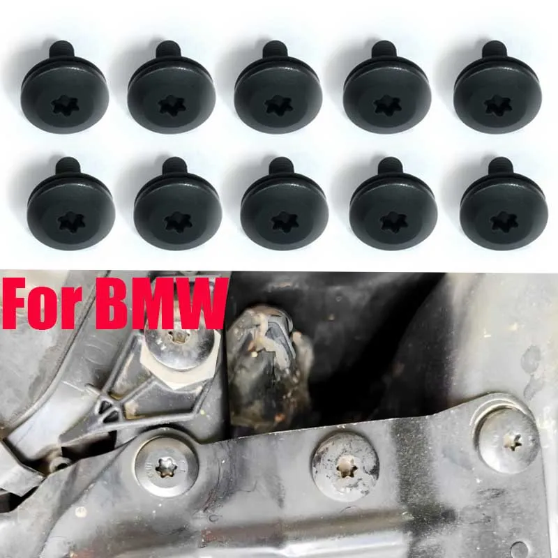 

10 шт. передних болтов для BMW 1, 3, 5, 6 серий! Болт Torx T30 M6x18 для фары и верхней опоры радиатора (ОЕ) # 07146959923