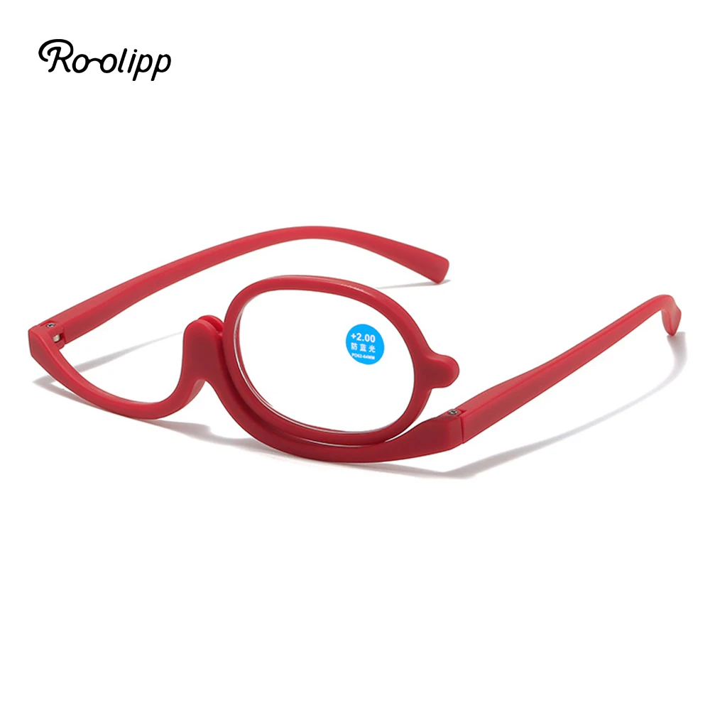 

Makeup-Specific Blue Light Blocking Presbyopic Glasses for women Red Round Foldable Reading Glasses