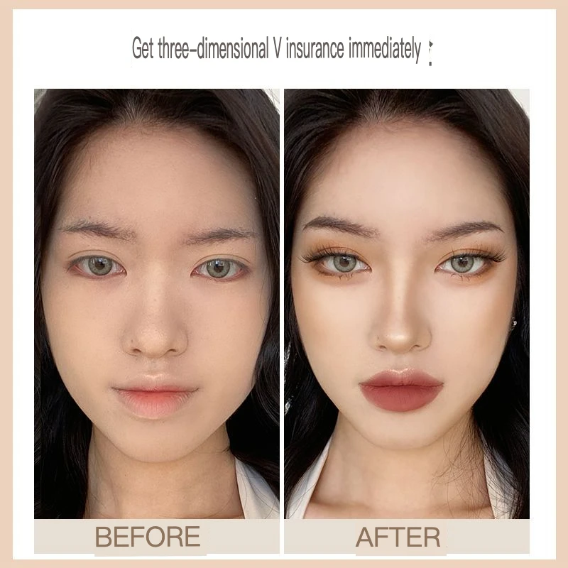 CARMELA One-Piece Three-Color Contouring Plate Instant Brightening High-Gloss Natural & 3D Shadows Makeup Tool