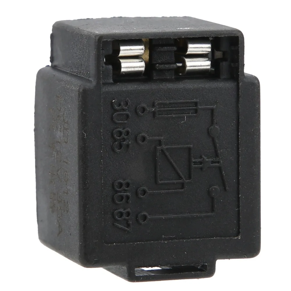 5PCS Convenient Installation Waterproof Car Flasher Relay Fused Protection Black Flasher Relay Relay Box Vehicle Applications