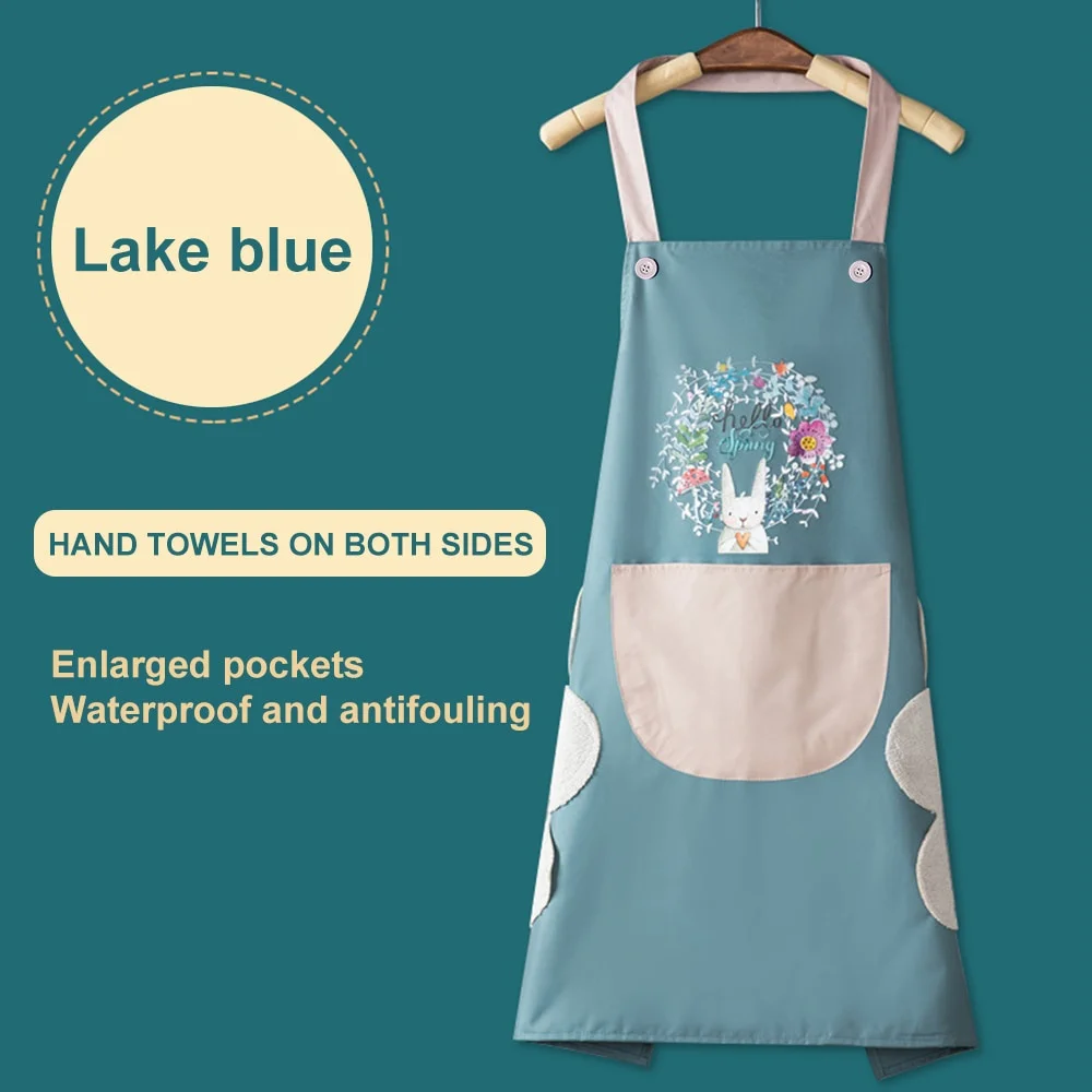 Aprons for Woman Kitchen  Accessories Apron Household Apron for Kitchen Oil-Proof Baking Waterproof Wipeable Kitchen Apron