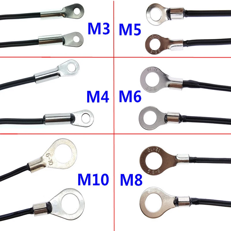 Sensor de temperatura NTC, termistor de medición de temperatura, 10K, B3950, 1%, M3M4M5M6M8M10, inversor, cable de ventilador, sonda fija