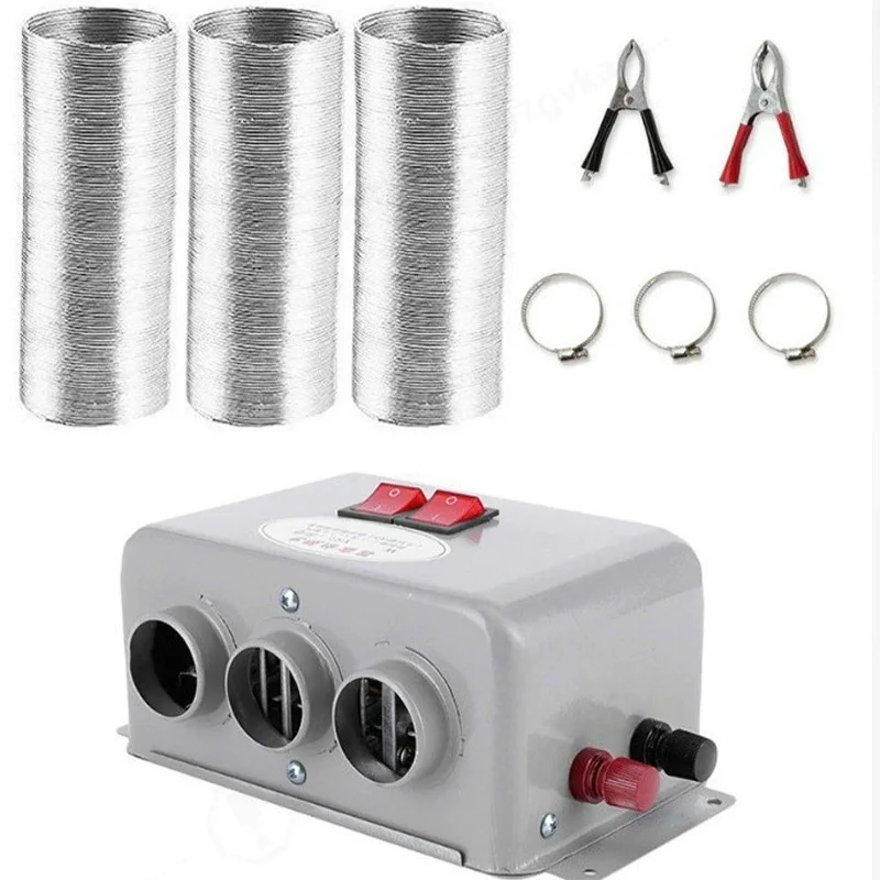 12V 24V Car Heater Vehicle Mounted Warm Air Blower, High Power Fast Heating Defroster for Truck Automobile Winter Warming