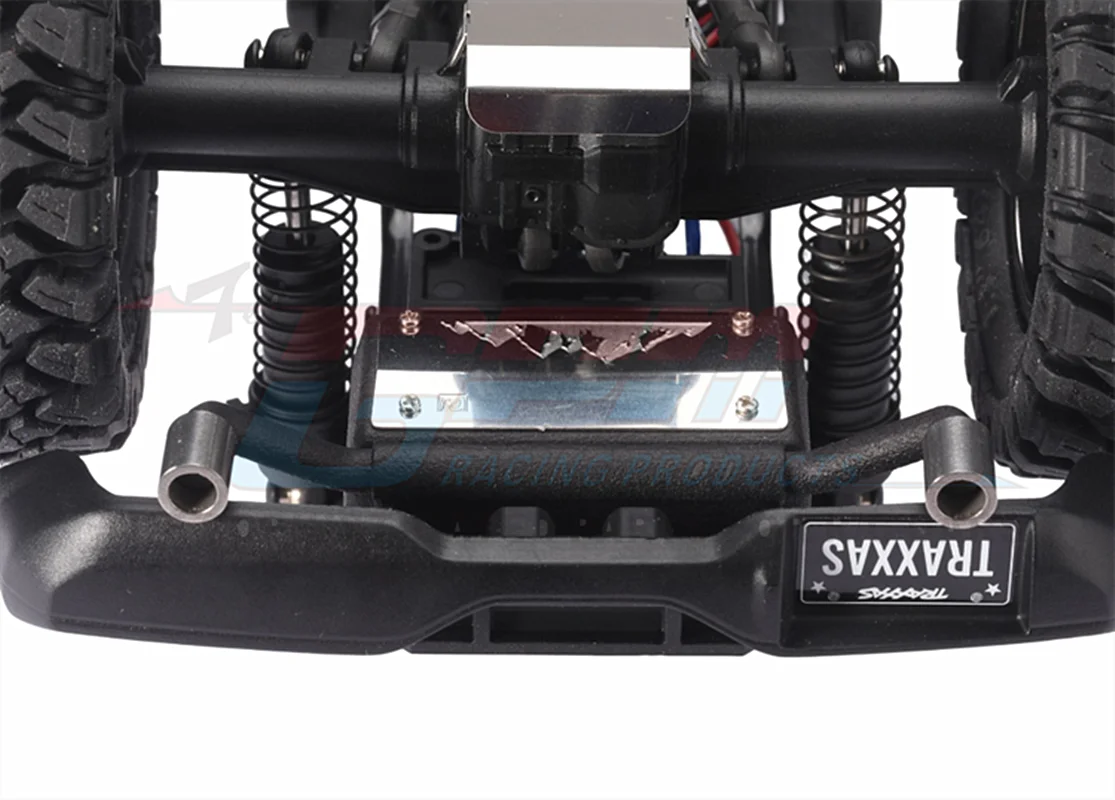 GPM Simulazione Metallo Serbatoio Carburante + Tubo Di Scarico Per TRAXXAS 1/18 4WD TRX4M Ford Land Rover RC Parti di Automobili