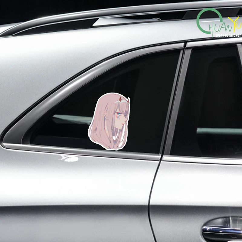 DARLING in the FRANXX Anime Beauty Avatar JDM Fun Car Windows Motorcycle Bumper Vinyl Waterproof Reflective Car Stickers