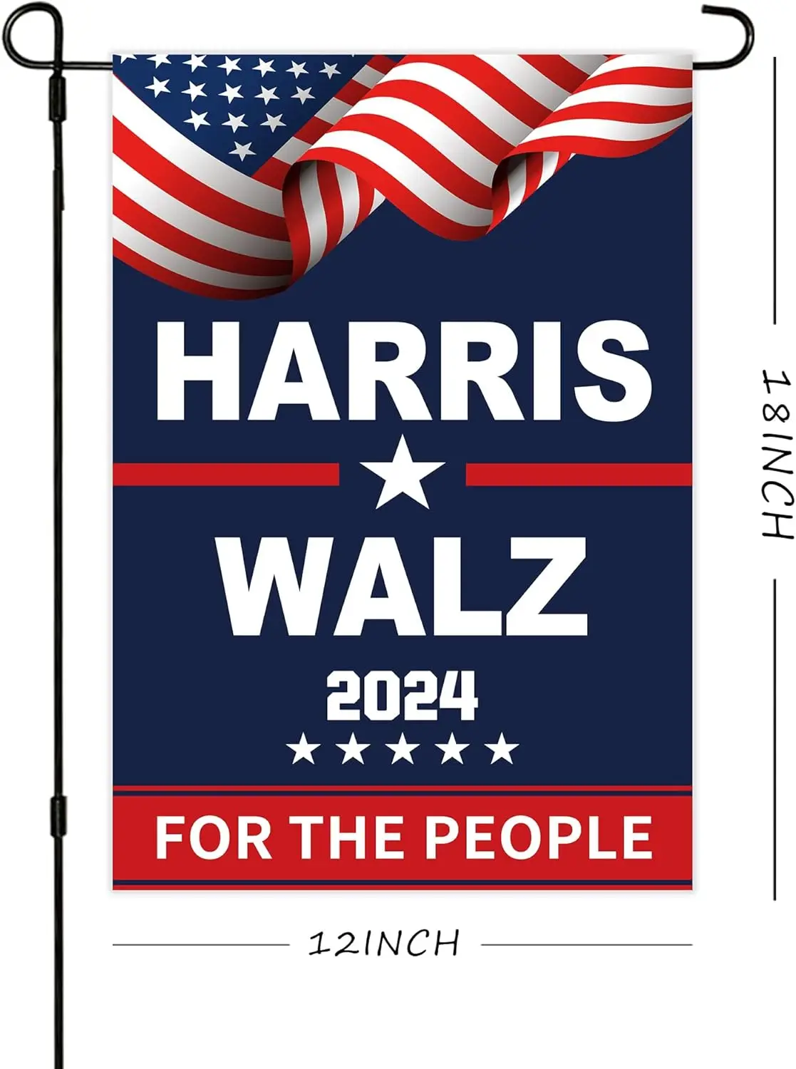 Double Sided Kamala Harris Waltz 2024 Garden Flag Kamala Harris 2024 for President Garden Flags 3Ply 12x18Inch Harris Waltz for