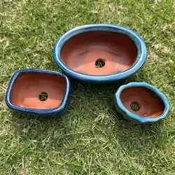 Vaso De Flores De Cerâmica Suculenta, Areia Roxa, Pequeno, Respirável, Suculento, Bonsai De Canto, Envasamento De Mudas