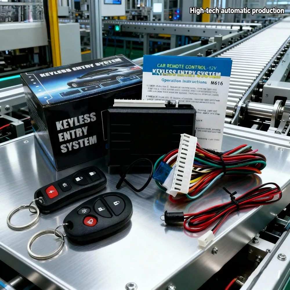 

M616-7099 Система бесключевого доступа, дистанционное управление, комплект автозапуска зажигания двигателя, автомобильная сигнализация, система бесключевого запуска, автомобильные аксессуары