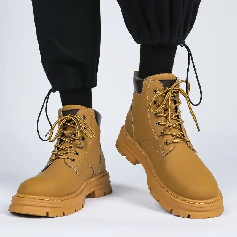 2023 New Men\'s Luxury Boots Comfortable Breathable water proof Men\'s Shoes Fashion Men\'s Work Boots Combat Boots