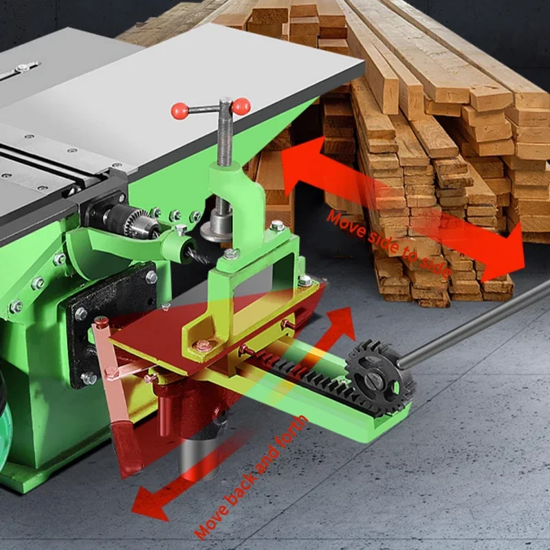 Электрическая деревообрабатывающая настольная пила для сверления, долбежных строгальных врезных инструментов, многофункциональный настольный станок для резки древесины 220/380 В