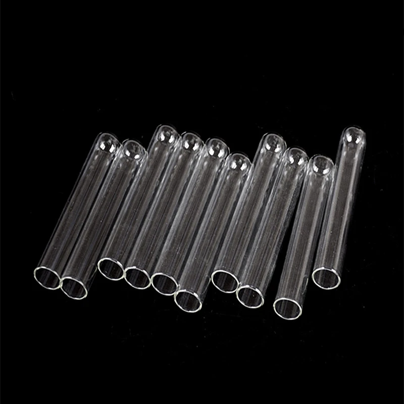 10Pcs/Lot 15x100mm Transparent Glass Blowing Tubes Long Thick Wall Test Tube Anti-High Temperature Lab Supplies Wholesale