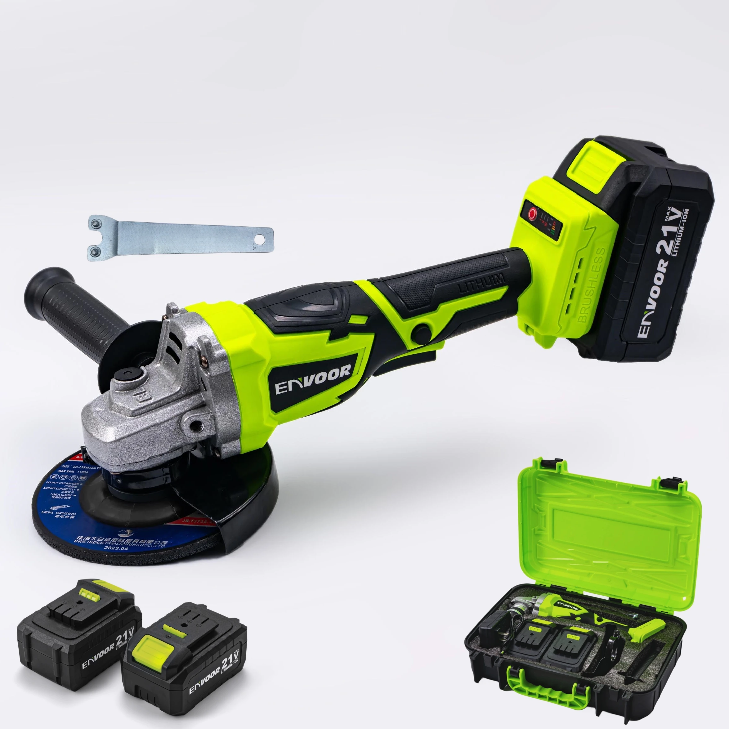 

2025125mm Brushless Variable Speed Lithium Battery Angle Grinder Rechargeable Cordless Angle Grinder
