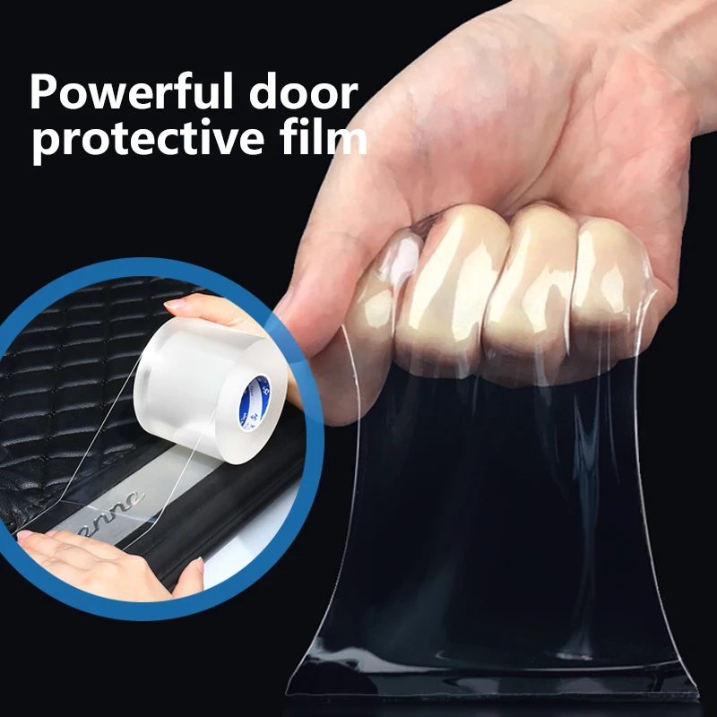 Auto Deur Protector Stickers Anti Kras Transparante Nano Tape Auto Kofferbak Sill Scuff Protector Film Deur Rand Beschermende