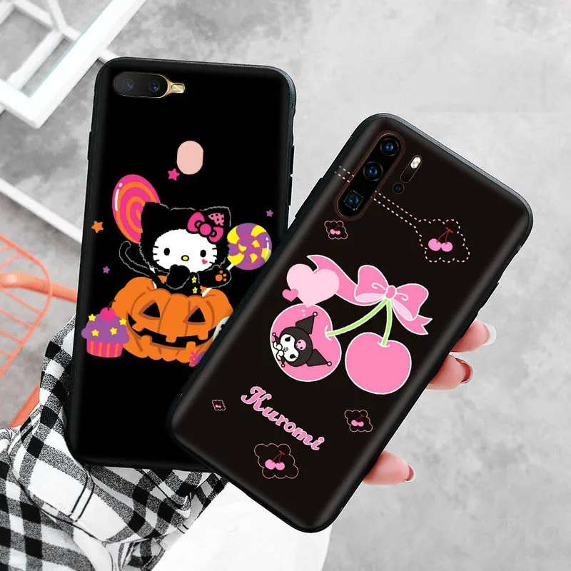 B-4 Kuromi Soft Case for Realme X2 C11 2021 C12 C15 C17 C2 C20 C20A C21 C21y C25 C25s C25y C3 C30 C31