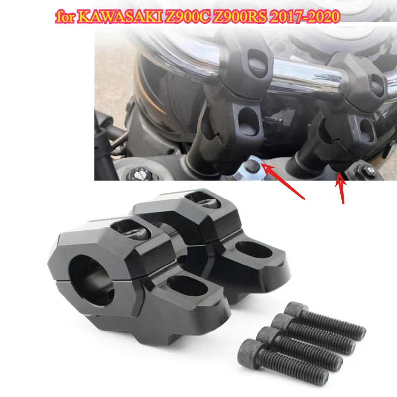 

Motorcycle Handle Bar Riser Handlebar Adapter Adjustale Mounting Clamp Heightening for KAWASAKI Z900C Z900RS 2017-2020