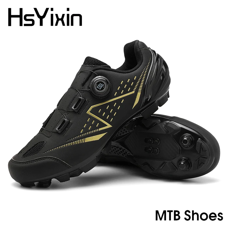 HsYixin-Men's and Women's Indoor Cycling Shoes,Non-slip Spikes,Outdoor Pedal Bike Sneakers,Mountain Bike Riding Shoes