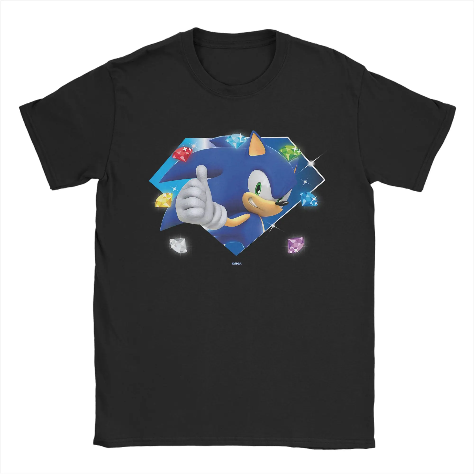 Sonices The Hedgehoges 35th Anniversary Emerald Legacy Men T Shirts Funny Tees Short Sleeve O Neck T-Shirts Cotton Unique Tops