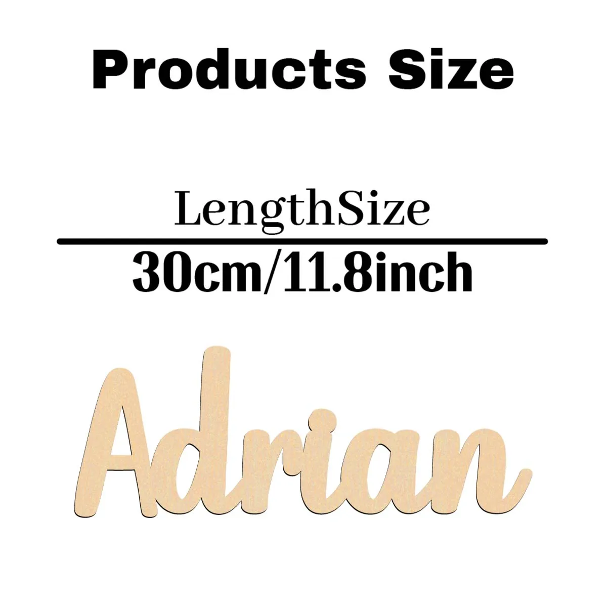 1 قطعة مثال أدريان رومانسي نص مخصص لوحة خشبية مادة خشبية خشبية غير مكتملة للرسم أو التألق #4